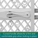 MYPET North States Paws Portable Pet Gate: 26-40" Wide. Pressure Mount. No Tools Needed. Made in USA. Dog Gate 23" Tall, Expandable, Durable Dog Gates for Doorways, Light Gray