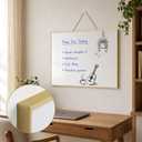 TOWON Magnetic Dry Erase Board 24x18 in, Narrow Aluminum Frame, Gold