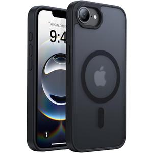Eastinbox Magnetic Shockproof for iPhone 17e & iPhone 16e Case [Compatible with MagSafe] [Military-Grade Protection] Anti-Yellowing, Matte Protective Phone Case for iPhone 17 e/16 e 6.1", Black