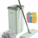 JOYMOOP Hands-Free Mop and Bucket with Wringer Set with Colorful Compressed Sponges, Househould Cleaning Tool of Floor Mop and Cellulose Sponges