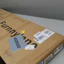 Furnnylane 3 Panel Rattan Divider Short Room Partition Screen, Double Sided Folding Divider for Room Separation, Dark Brown, 47.2" H x 47.2" W