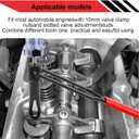 10mm Valve Adjustment Tool Slotted Valve Lash Adjuster for Honda Toyota Nissan & Other Japanese Engines (Valve Lash Clearance & Valve Guide Removal Tool)