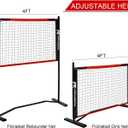 Hoverphenix 10FT Mini Pickleball Net, 4FT Adjustable Height Dink Training Rebounder Net with Paddles Set of 2, Pickleballs and Carry Bag for Outdoor Indoor Driveway Game, Easy Setup