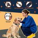 Dog Collar and Leash Set, QR Tag Adjustable Pet Collar, 5 FT Heavy Duty Dog Leash, Padded Handle, Quick Release Buckle, Metal Ring, 360 Swivel Clip for Small Dogs Walking Running (Dark Blue, S)