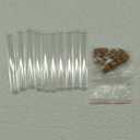 uxcell 10Pcs PS Plastic Test Tubes with Cork Stoppers, Round Base, 13x100mm, Storage Container for Scientific Experiments Sample Display Decorations