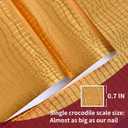 Peel and Stick Wallpaper Gold Crocodile Wallpaper 15.7" X 393"
