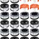 24 Pack Weed Eater String Compatible with Black+Decker, AF-100 0.065" 30ft
Automatic Feed, Perfect Fit, Weed Eater Spool, String Trimmer Replacement Spool for Black&Decker, 20 Spool+4 Cap+4Spring