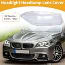 Headlight Lens Cover No.63117271912 Car Front Right Headlight Headlamp Lense Clear Lens Cover for BMW 5 Series 528i 535i 550i F10 2011-2016 PC Clear
