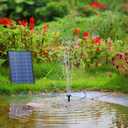 AISITIN 2.5W Solar Fountain Pump, DIY Outdoor Solar Water Fountain with 6 Nozzles and 4ft Water Pipe, Solar Powered Pump for Bird Bath, Ponds, Garden and Fish Tank Garden, Pond