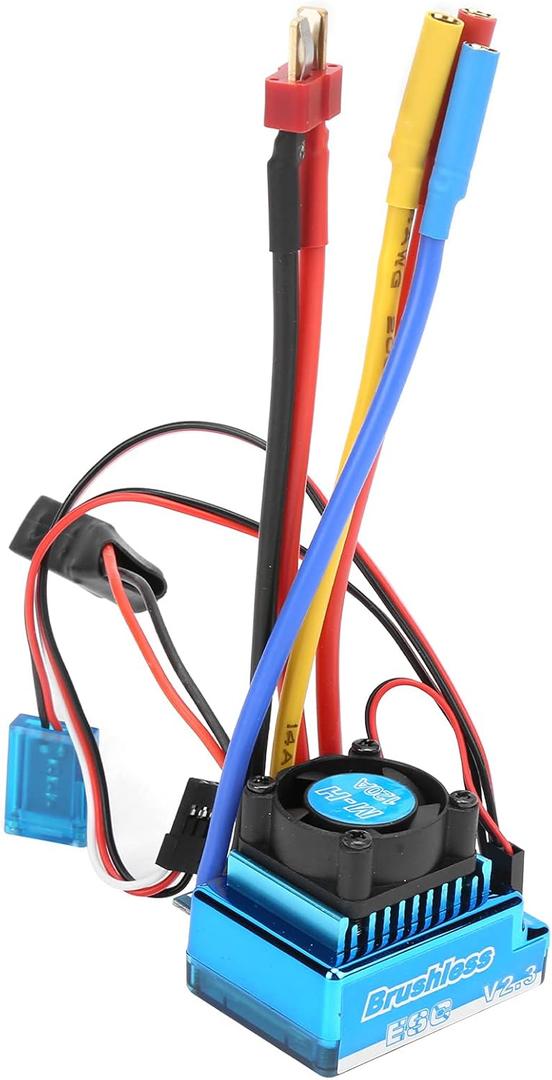 Dilwe RC Brushless ESC RC Car Parts, 120A ESC 5.3V/ 5A Bec Output Electric Speed Controller for 1/10 1/12 RC Car Boat Accessory RC Accessories