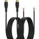 CableCreation RCA to Speaker Wire Adapter, 2 Bare Wire Cables to RCA Plug Adapter Repair Cord Compatible with Speaker Amplifier, Audio Video AV Receiver, TV, Subwoofer (2Pack 20AWG 3.3FT)