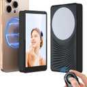 Phone Vlog Selfie Monitor Screen, Magnetic Selfie front Screen for iPhone/Android with Remote Control, Wireless Connection Rear Camera for Selfie Vlog Live Stream, Black