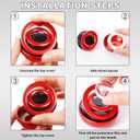 Car Solar Energy Air Freshener, Solar Powered Rotating Air Purifier Aromatherapy Diffuser, Rotatable Interior Fragrance for Car Office Home Decoration, Car Accessories (Golden)