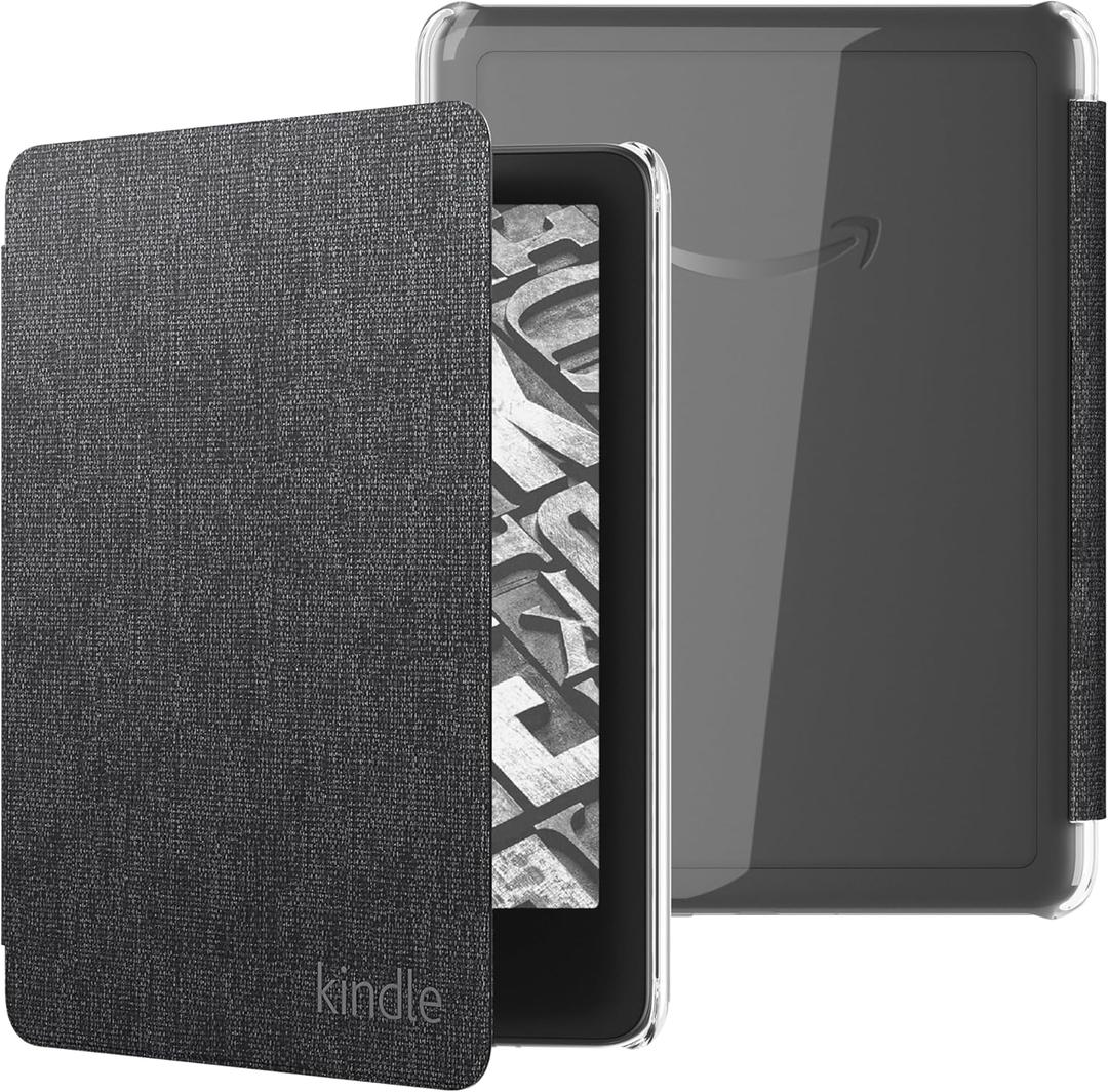 All-New, Clear back case for Kindle Paperwhite (2024 Release) and Kindle Colorsoft - Fabric
