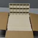 Stackable Jewelry Organizer Trays Set of 9, Small Velvet Jewelry Organizers Earring Necklace Ring Bracelet Display Case Storage for Drawer Dresser (Beige)