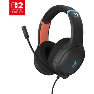 Turtle Beach Airlite Fit Wired Gaming Headset  Officially Licensed for Nintendo Switch 2, Nintendo Switch, Durable, Lightweight, Charcoal Blue/Red