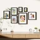 decorUhome 12x12 Picture Frame Set of 10, Display Photos 8x8 with Mat or 12x12 Unmatted for Picture Frames Collage Wall Decor, Black