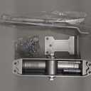 Commercial Grade Hydraulic Door Closer Large Size, Heavy Duty No Slam with Hold Open, Silver