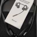 LOBKIN Open Ear Headphones with Mic, Bluetooth Headset with Noise Cancelling Microphone and Multipoint Connect, Wireless Bluetooth 5.3 Headset for Work Call Meeting Driving(Black)