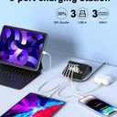 USB C Charging Station 35W, VHBW 6-Port (3 USB-C and 3 USB-A) Desktop Fast Charging Station for iPhone 14/13/12,Samsung Galaxy S23/S22/S21,etc