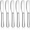 HOMQUEN Stainless Steel Butter Knife, Butter Spreader, Butter Knives, Butter Spreader Knife for Kitchen Restaurant Party, Kitchen Gadgets, Set of 6