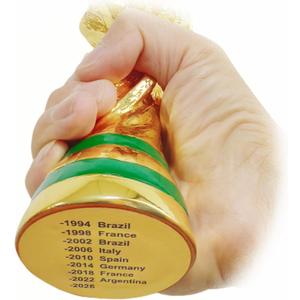 World Soccer Trophy Replica Football Award Champion Trophy Sports Fan Trophy Gold Sports Award Decoration (8 inches Tall)