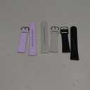 3 Pack Cartoon Engraved Band Compatible with Fitbit Versa 4 Bands/Fitbit Versa 3 Bands/Sense/Sense 2 Band Women, Cute Soft Silicone Replacement Bracelet Sport Designer Fancy Strap (Black/Grey/Lavender)