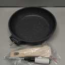 CAROTE Nonstick Frying Pan Skillet,Non Stick Granite Fry Pan Egg Pan Omelet Pans, Stone Cookware Chef's Pan, PFOA Free,Induction Compatible(Classic Granite, 8-Inch) (Black)