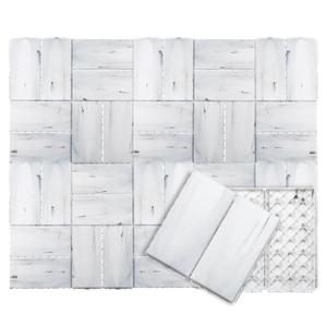 Plastic Interlocking Deck Tiles, 27 Pack Outdoor Flooring Waterproof Pavers for Patio Garden Porch Yard, All Weather Use, Marble Grain, White