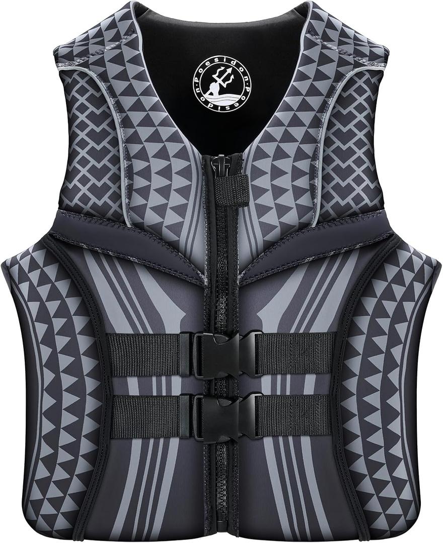 Poesidon Life Vest Life Jacket for Adult Legendary Geometric Print Ideal for Any Water Sports Unisex for Kayaking, Paddling, SUP, Fishing and More, X-Large 