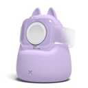 Charging&Display Stand Compatible with Apple Watch Series 49/46/45/44/42/41/40/38mm iWatch Ultra2/Ultra/10/9/8/SE2/7/6/SE/5/4/3/2/1,Cute Silicone Charging Dock Station, Supports Night Stand Mode, Purple