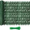 120x40 in Artificial Ivy Privacy Fence Screen, Privacy Fence Panels Faux Greenery Backdrop Ivy Leaf Privacy Fence Decorative Fence Privacy Screen Outdoor for Patio, Balcony, Garden, Backyard