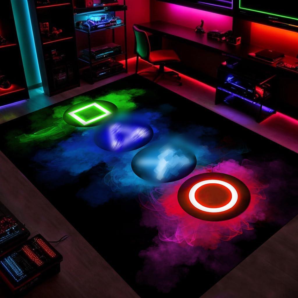 Gaming Rug for Boys Room, 5'x7' Game Rug Gamer Rug for Bedroom Livingroom Game Room Carpet Gaming Room Decor
