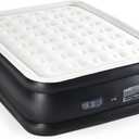 Elevon Air Mattress with Built in Pump - Luxury Double High Inflatable Bed for Home, Travel & Camping, Navy/White, Queen, 20" High