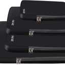 BAGAIL 4 Set/6 Set/8 Set Compression Packing Cubes Travel Accessories Expandable Packing Organizers(Black ClothPattern 4 Set) (4-Black)