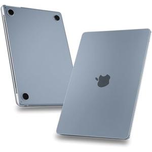 MEEgoodo for MacBook Air M3 M2 13.6 inch Case 2024 2022,Clear Cover Fit Model A3113 A2681,Flexible Plastic Case for M2 13 inch Laptop,Hard Shell with TPU Keyboard & Webcam Cover&OTG Adapter,Haze Blue