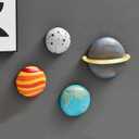 4Pcs Outer Space Planets Wall Decor - Modern 3D Wall Sculptures for Living Room & Bedroom - Solar System Decorations
