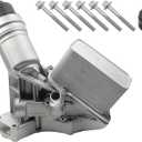 Dasbecan 11428583895 Aluminum Oil Cooler Filter Housing Assembly Compatible with BMW 340i 440i 540d 540i 640i 740i M240i X3 X4 xDrive 2016-2021, for B58 3.0L Turbocharged Engine Replaces# 11428511391