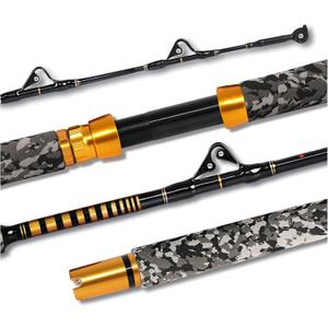 Fiblink 1-Piece Saltwater Offshore Trolling Rod 6-Feet Big Game Rod Conventional Boat Fishing Pole (80-120 lbs)