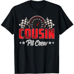 Race Car Birthday Party Racing Family Cousin Pit Crew T-Shirt,L Race Car Birthday Party Racing Family Cousin Pit Crew T-Shirt,L