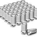 24pcs M14x1.5 Lug Nuts - Compatible with Chevrolet Colorado/Suburban/Silverado, GMC Express/Yukon/Sierra 1500, Ford F150/Expedition, One-Piece Design Factory Chrome Wheel Lug Nut Set