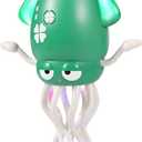 Dancing Octopus Baby Toy - Electric Crawling Squid Toddler Toys, Rechargeable Tummy Time Toy with Lights & Music, Interactive Learning Boys Girls Birthday Gifts (Green)