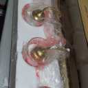 zeyu 4-Light Brushed Gold Vanity Light, Modern Wall Sconces for Mirror Kitchen Bedroom, Bathroom Wall Lights with Clear Glass Shade, ZSL72B-4W BG