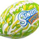 Sunlite Sports Waterproof Football for Lawn Backyard Pool Beach Lake Park Water Toy, Outdoor Play, for Kids Children Teens Adults, Family Fun (Grassy Green)