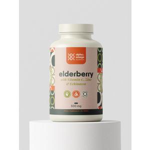 Alpha & Omega Nutrition Elderberry 500mg, with Vitamin C, Zinc and Echinacea, Supports Health Immune System, Antioxidant Protection, Non GMO, 60 Tablets, 2 Month Supply