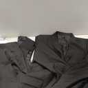 TweedLad Men's Slim Fit 3 Piece Suit Set, Two Button Solid Blazer Jacket with Multi-Functional Pockets for Business/Party, Medium