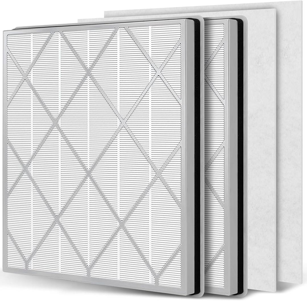 2 PacksHE401 Filter Replacement for Shark Air Purifier 4 Compatible with Shark 4 Fan Air Purifier HE400, HE401C, HE401NP, HE402, HE402AMZ, HE4FKPET, HE4FKPETMB, HE4FKPRO, HE402C