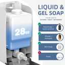 Soap Dispenser Wall Mount 28oz Commercial Hand Soap Dispenser for Bathroom Liquid Gel Hand Sanitizer Dispenser No Drilling Black