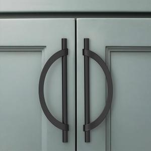 Amerdeco 10 Pack Matte Black Cabinet Pulls 7.5 Inch(192MM) Hole Centers Kitchen Cabinet Handles Hardware Kitchen Handles for Cabinets Cupboard Handles Drawer Pulls ZH0027