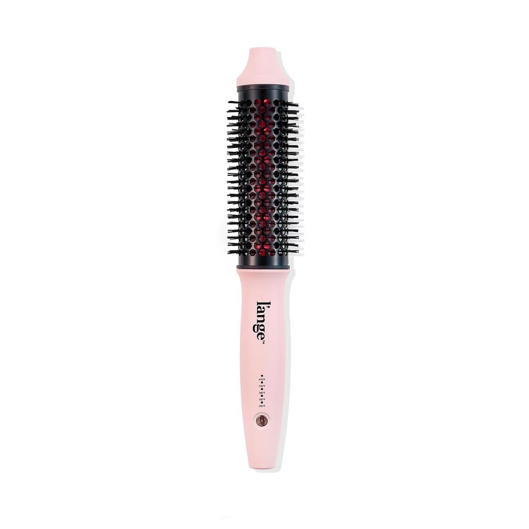 L'ANGE HAIR GlamWave Infrared Thermal Ionic Brush | 38mm Heated Round Thermal Brush for Volume and Curls | Reduces Frizz | Adds Shine | Smooth Styling Tool for All Hair Types (Blush) L'ANGE HAIR GlamWave Infrared Thermal Ionic Brush | 38mm Heated Round Thermal Brush for Volume and Curls | Reduces Frizz | Adds Shine | Smooth Styling Tool for All Hair Types (Blush)